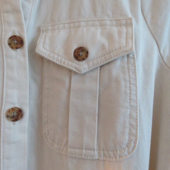 SEZANE Jeanette Denim Midi Belted Dress Molted Ecru Cream - Size EU 40 / US 8 - Picture 8 of 16